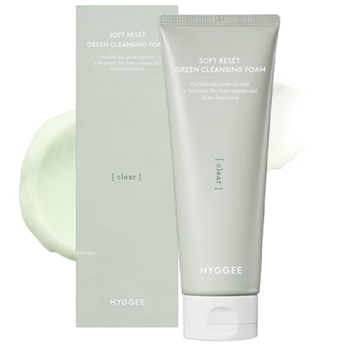 HYGGEE Soft Reset Green Cleansing Foam - Tea Tree Face Wash, 5.07 oz
