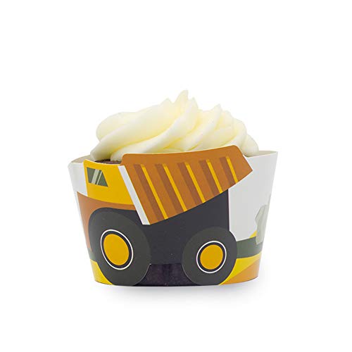 Construction Birthday Party Cupcake Wrappers - Set of 24