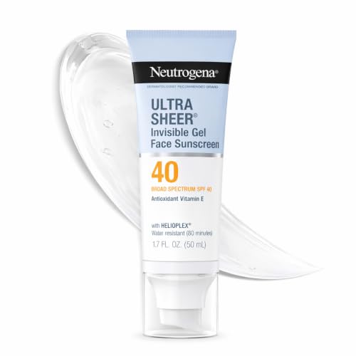 Neutrogena Ultra Sheer Invisible Gel Face Sunscreen SPF 40, 1.7 oz - Water Resistant, Matte Finish, Vitamin E