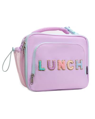Insulated Lunch Box Bag for Kids - 8-Hour Thermal, Light Purple