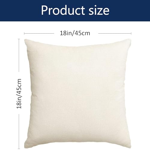Patriotic Pillow Covers Set of 4 - 18x18 Inch Red, White & Blue