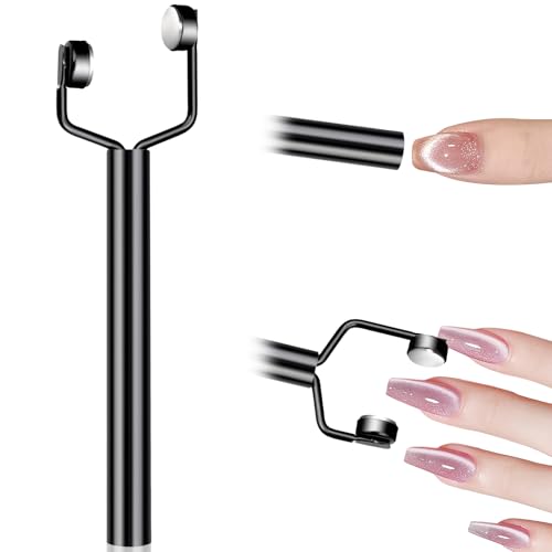 Dexspoeny 3-in-1 Cat Eye Nail Magnet Y-Shaped Magnetic Tool for Gel Polish