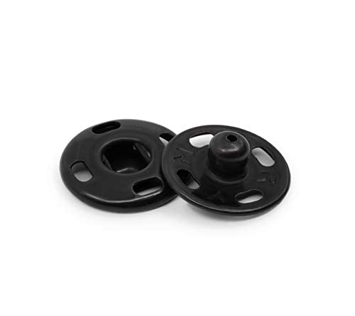 Dritz Size 4 Black Sew-On Snaps - 4-Count Durable Fasteners