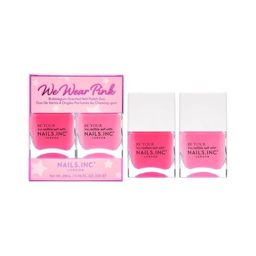 Nails Inc We Wear Pink Nail Polish Duo - Long Lasting & Glossy
