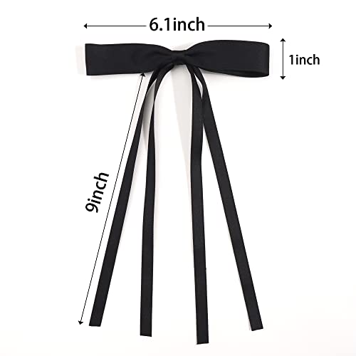 Ayesha Handmade Hair Bow Clips Set of 4 - Durable Ribbon Accessories