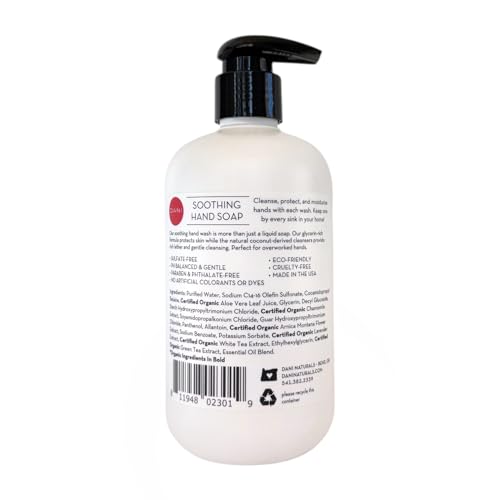 DANI Naturals Citrus Rose Liquid Hand Soap, Sulfate-Free & Vegan, 12 fl oz