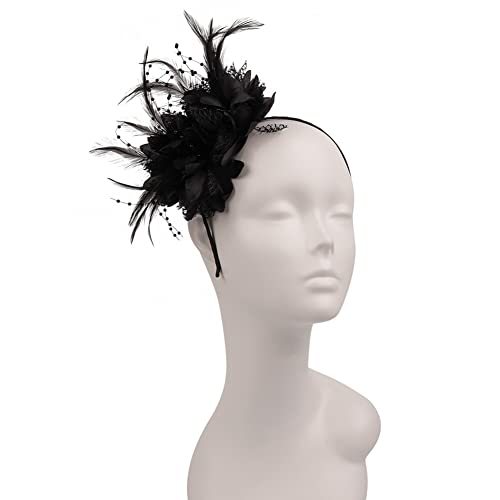 Eforcase Red Feather 1920s Flapper Headband Great Gatsby Party Accessory