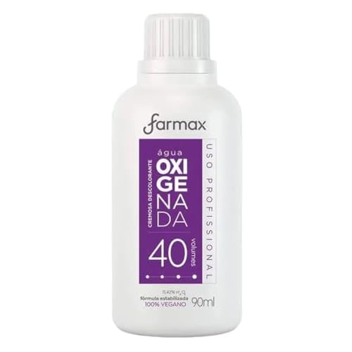 4 Pack Farmax Agua Oxigenada Cremosa Peroxide Cream 90ml Volume 40