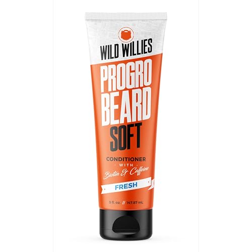 Wild Willies PROGRO Beard Conditioner - Biotin & Caffeine Softener, 5oz