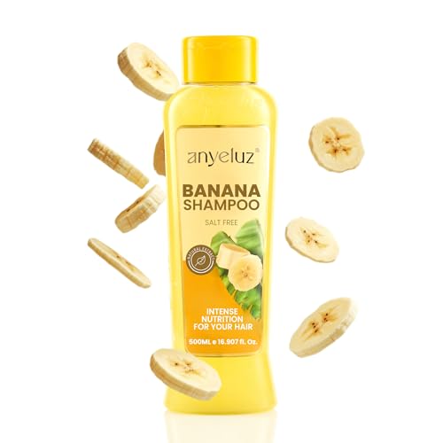 ANYELUZ Banana Shampoo for Dry Hair with Biotin & Keratin, 16.9 Fl Oz