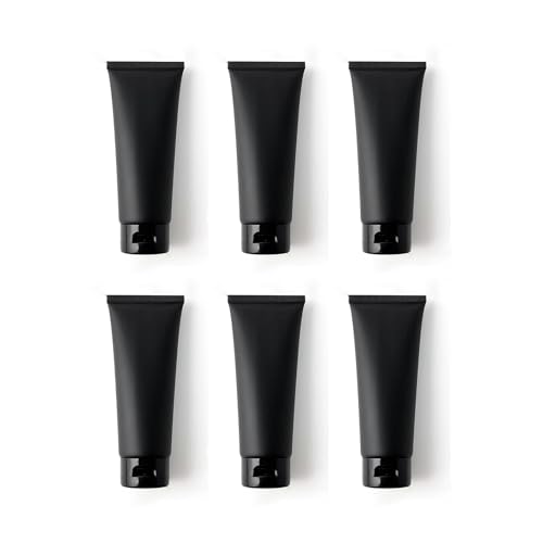 OHEETU 100ml Refillable Travel Squeeze Bottles - Leak-Proof Cosmetic & Shampoo Containers (6 Pack)