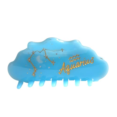 Clip Sugar Aquarius Sign Hair Clips - Zodiac Acetate Claw Hair Accessories for Women