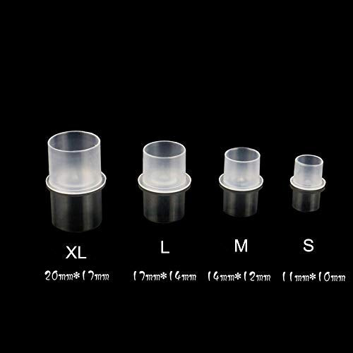 VOBRAMY Extra Large Tattoo Ink Caps 250Pcs White Disposable Microblading Ink Cups