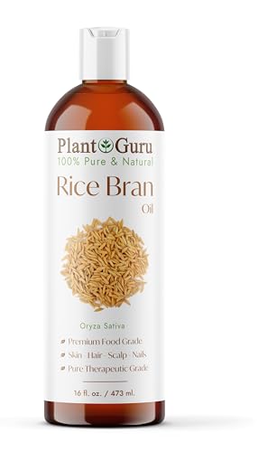 Plant Guru 100% Pure Rice Bran Oil - Natural Moisturizing Oil for Skin & Hair