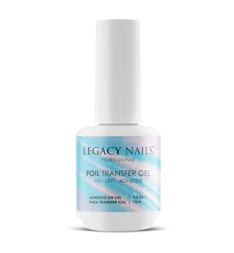 Legacy Nails Foil Transfer Gel 0.5oz - Nail Art Adhesive for Foil Designs
