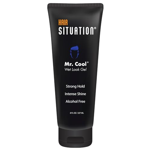 Mr. Cool Wet Look Hair Gel - Strong Hold & High Shine, 8 Fl Oz