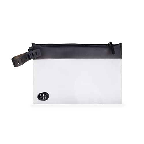 Gravel TSA Approved Clear Travel Toiletry Bag - Quart Size, Black & Clear