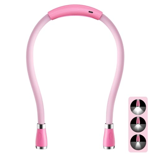 Rechargeable Neck Book Light - Hands-Free LED Reading Lamp