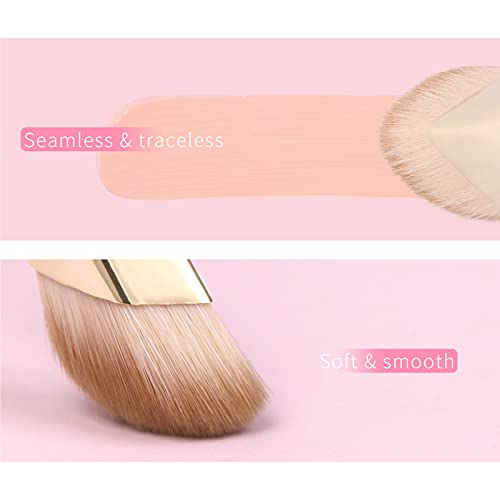ENZO KEN Angled Concealer Brush - Precision Under Eye & Nose Contour Tool