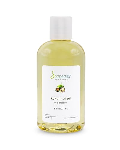 Soapeauty 100% Pure Cold Pressed Kukui Nut Oil for Skin & Hair - 8 fl oz