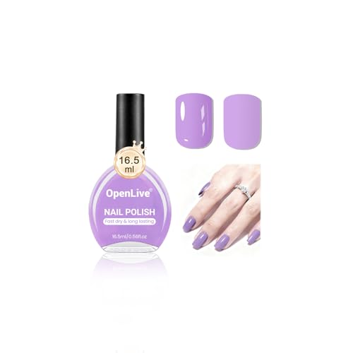 OpenLive 16.5ml Light Purple Quick Dry Nail Polish - Long Lasting & High Gloss