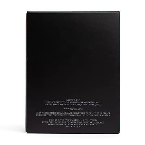 Guess Seductive Homme Noir Eau de Toilette Spray for Men, 3.4 oz