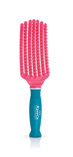 KareCo Mini Tangle Buster Brush - Portable Detangling Hairbrush for All Hair Types, Pink