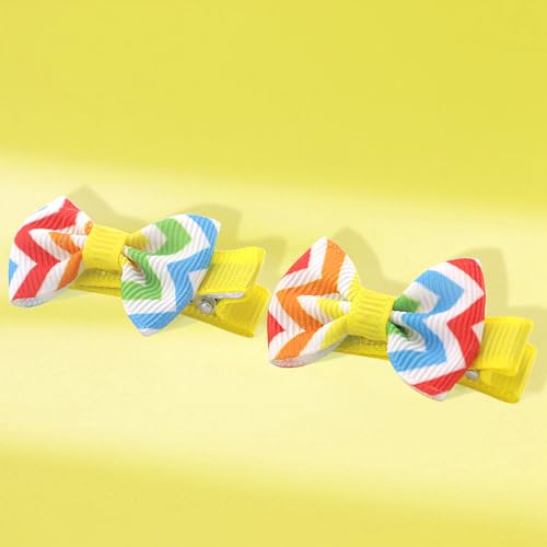 60 Pcs Mini Baby Girl Hair Bows Clips - Soft Ribbon for Infants