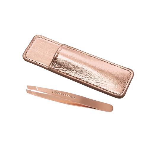 Tweezerman Mini Slant Tweezer - Professional Precision Tool in Rose Gold