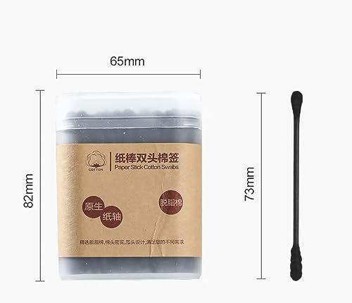 GIGIFULL Multifunctional Cotton Swabs 100 Pack with Storage Box for Ear, Nose, Makeup & Electronics