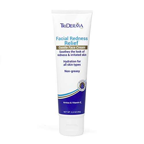 TriDerma Facial Redness Relief Cream 3.3 Ounce - Soothing Hydration