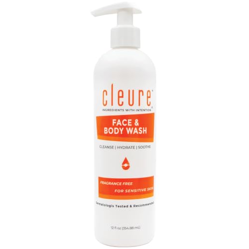 Cleure Fragrance Free Body Wash for Sensitive Skin & Eczema - 12 oz (Pack of 1)