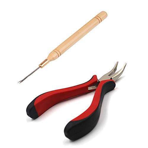 Black TIHOOD Hair Extension Kit with Micro Rings & Tools for DIY Extensions