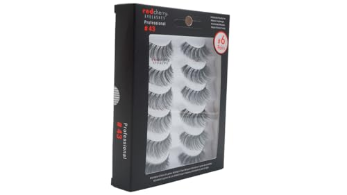 Red Cherry #43 False Eyelashes - Natural Glamour Lightweight Lashes (6 Pairs)