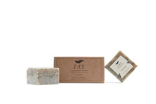 ZAET Wild Mint Bar Soap 5oz (2-Pack) - Handmade Natural Cleansing Soap for Face, Body & Hands