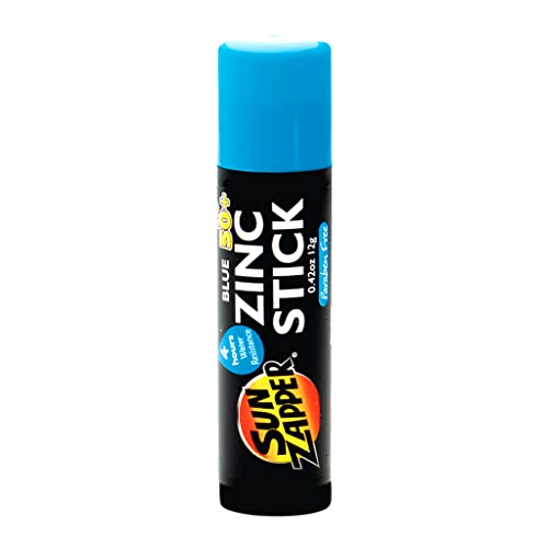 Sun Zapper Zinc Oxide Sunscreen Stick SPF 50+ Blue - 12g Mineral Sunblock