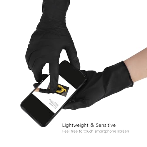 Segbeauty Medium Reusable Black Gloves for Hair Coloring - 20 Count