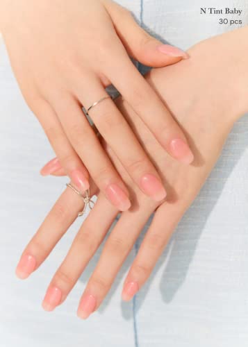 ohora Semi Cured Gel Nail Strips N Tint Baby Pink - Salon-Quality, Long Lasting