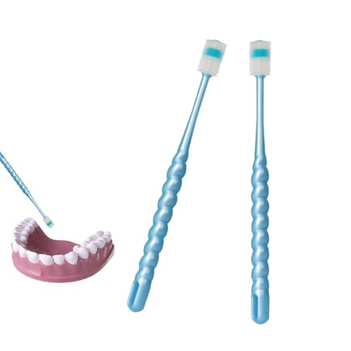 EUGFI 360-Degree Circular Soft Toothbrush for Sensitive Mouths - 2 Pack