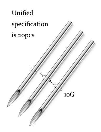 Vsnnsns 10G Surgical Steel Piercing Needles for Nose Septum Lip Tongue & Eyebrow Jewelry