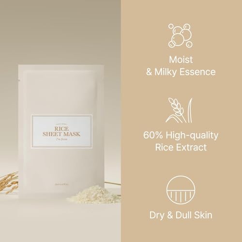 I'm From Korean Rice Sheet Mask - Pack of 5 for Hydration
