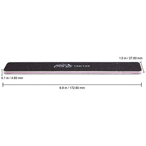 PANA 10PCS Jumbo Double Sided Nail Files - 100/180 Grit