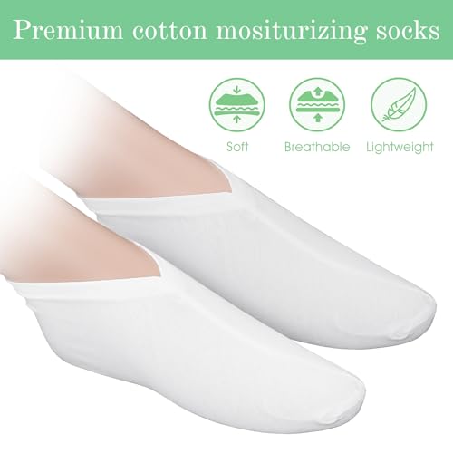 Gjinxi Moisturizing Socks for Dry Feet - Cotton Spa Socks