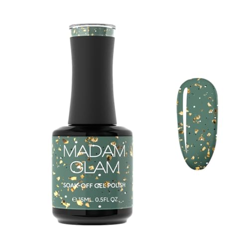 Madam Glam Soak-Off Gel Polish Shining Star Milky 15ml Glitter Nail Art