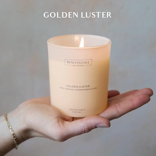 Golden Luster Scented Candle | Orange, Cedarwood & Clove | 8oz