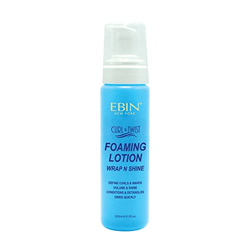 EBIN NEW YORK Curl & Twist Foaming Lotion 8.5 oz - Enhances Shine & Defines Curls