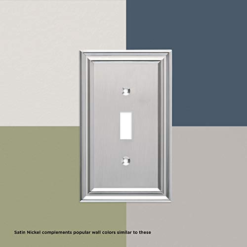 Franklin Brass Classic Beaded Triple Toggle Wall Plate - Brushed Nickel