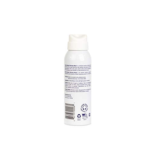 Steri-Wash Aftercare Piercing Spray 3 oz Pack of 2 | Vegan, Sterile Saline Solution