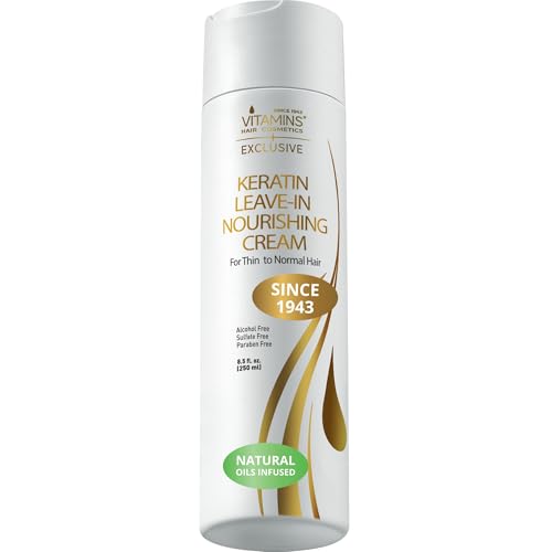 VITAMINS Hair Cosmetics Keratin Leave-In Conditioner, 8.5 Fl Oz