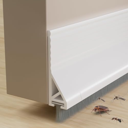 39" Door Sweep with Brush - Silicone Draft Stopper for Gaps